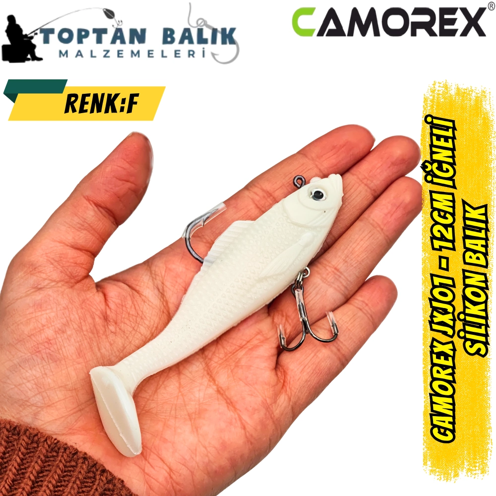 Camorex JXJ01 12cm 2'li İğneli Silikon Balık (Renk: F)